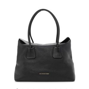 Burberry Black Pebbled Leather Handbag